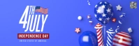 Blue 3d 4th Of July Tajuk Twitter template