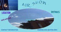 Blue 3d Air Show Template, Patriotic Usa , Mi Portada de evento de Facebook