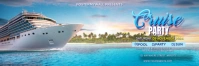 Blue 3d Cruise Party Tajuk Twitter template