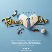 Blue Father's Day Celebration Kvadrat Template