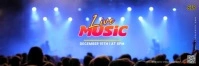 Blue 3d Live Music Tajuk Twitter template