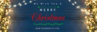 Blue 3d Merry Christmas Tajuk Twitter template