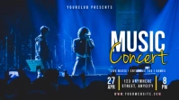 Blue 3d Music Concert Pos Twitter template