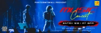 Blue 3d Music Concert Tajuk Twitter template