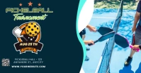 Blue 3d Pickleball Tournament Gambar Bersama template