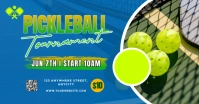 Blue 3d Pickleball Tournament Gambar Bersama Facebook template