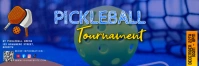 Blue 3d Pickleball Tournament Tajuk Twitter template