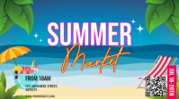 Blue 3d Summer Market Pos Twitter template