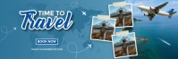 Blue 3d Time To Travel Tajuk Twitter template