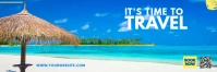 Blue 3d Time To Travel Tajuk Twitter template