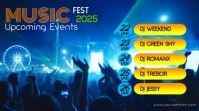 Blue 3d Upcoming Events Pos Twitter template