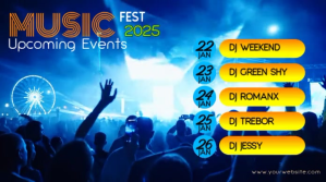 Blue 3d Upcoming Events Pos Twitter template