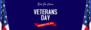 Blue 3d Veteran's Day Header Email template