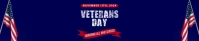 Blue 3d Veteran's Day Spanduk Soundcloud Soundcloud-Banner template