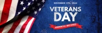 Blue 3d Veteran's Day Tajuk Twitter template