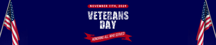 Blue 3d Veteran's Day Spanduk Soundcloud template