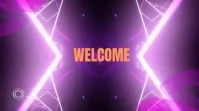 Blue 3d Welcome To My Channel  Digital Displa Digitale Vertoning (16:9) template