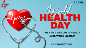 Blue 3d World Health Day  Digital Display (16:9) template