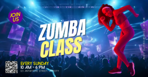Blue 3d Zumba Classes Gambar Bersama Facebook template