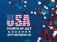 Blue 4th July Video Yard Sign Gårdskilt template