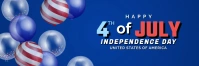 Blue 4th Of July Banner 2' × 6' template