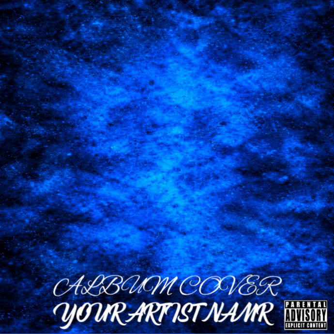 Blue Cover Abstract Blue Album Cover Album Covers Template | PosterMyWall