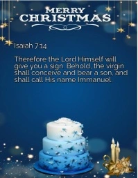 Blue Abstract Blue Merry Christmas Templet Design Flyer (us Letter) template