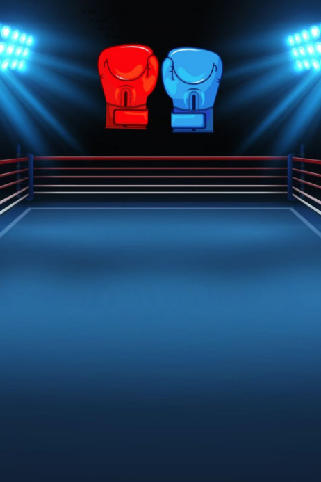 Blue Abstract Boxing Ring Showdown Poster Template | PosterMyWall
