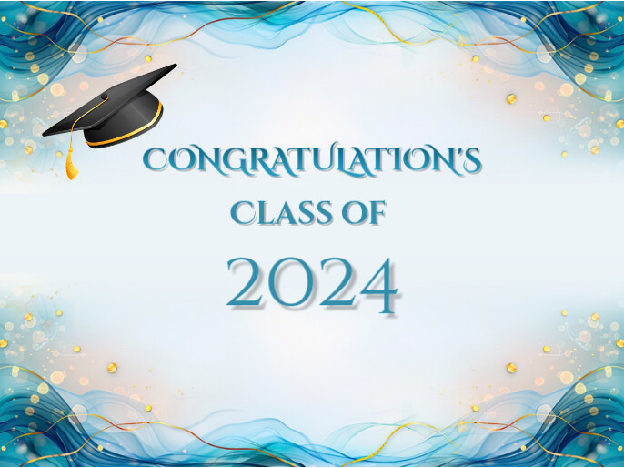 Blue Abstract Graduation Presentation Template | PosterMyWall