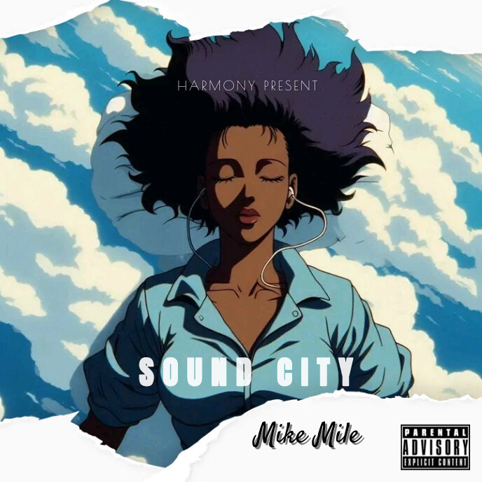 Blue Abstract Rap Album Cover Album Cover Template | PosterMyWall