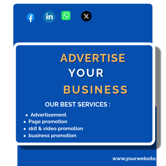 Blue Advert Graphic Design Square (1:1) Template | PosterMyWall
