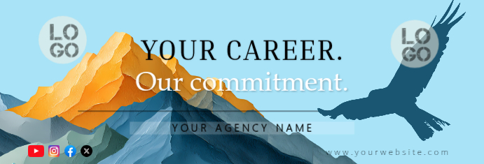 Modèle Blue Agency Linkedin Banner | PosterMyWall