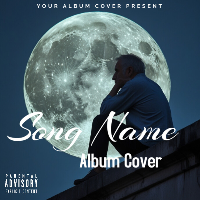 Blue Album Cover Album Cover Template | PosterMyWall
