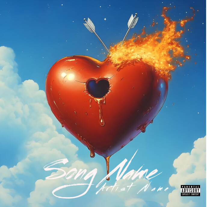 Blue Rapper Cover Blue Album Cover design Template | PosterMyWall