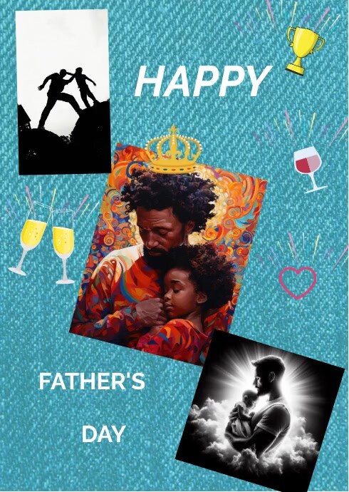 Blue Alegre Father's A6 template