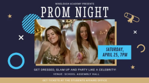 Blue and Beige Prom Night Event Facebook Cove template
