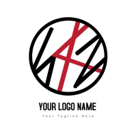 Blue And Black Background Logo template