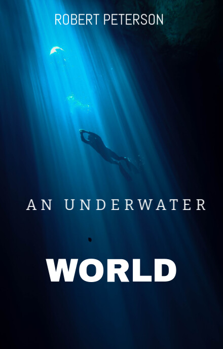 Blue and black Maximalist Watt Wattpad Cover template