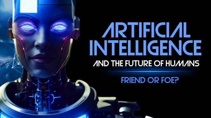 Copy of Blue and Black Photo Artificial Intelligence | PosterMyWall