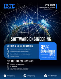 Blue Software Engineering Flyer Design Template | PosterMyWall