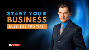 Blue and Black Start Your Business YouTube Th YouTube-miniature template
