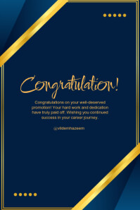 Elegant Congratulation Template | PosterMyWall