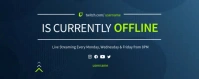 Blue and Green Offline Twitch Banner template