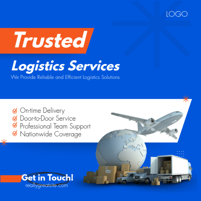 Logistics Services Promotion Template | PosterMyWall