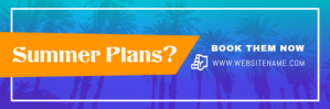 Blue and Orange Summer Themed Email Header Intestazione e-mail template