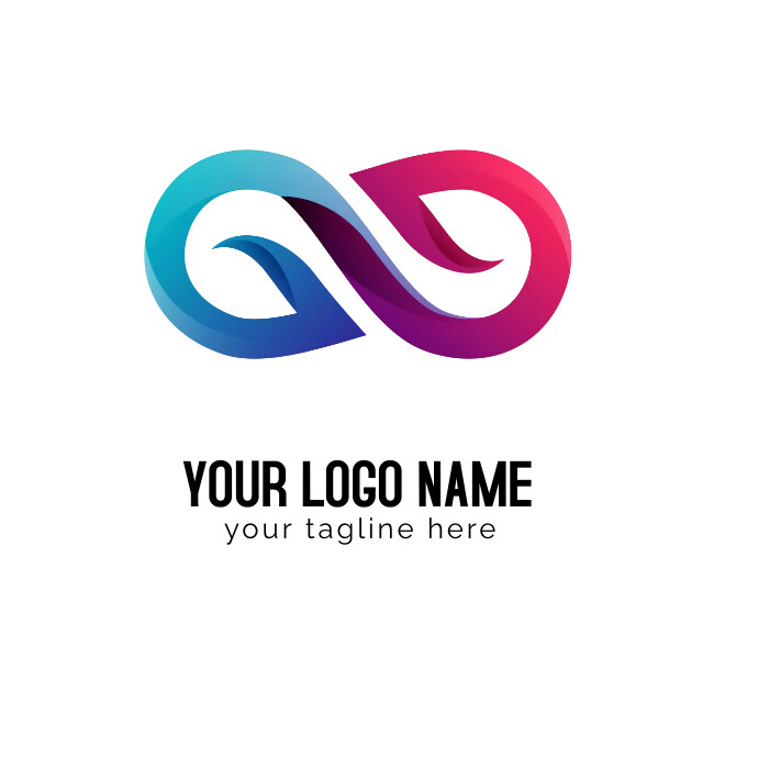 Blue and pink logo Template | PosterMyWall