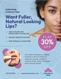 Blue and pink medspa botox flyer template