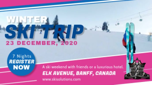 Blue and Pink Winter Sports Facebook Cover Vi template
