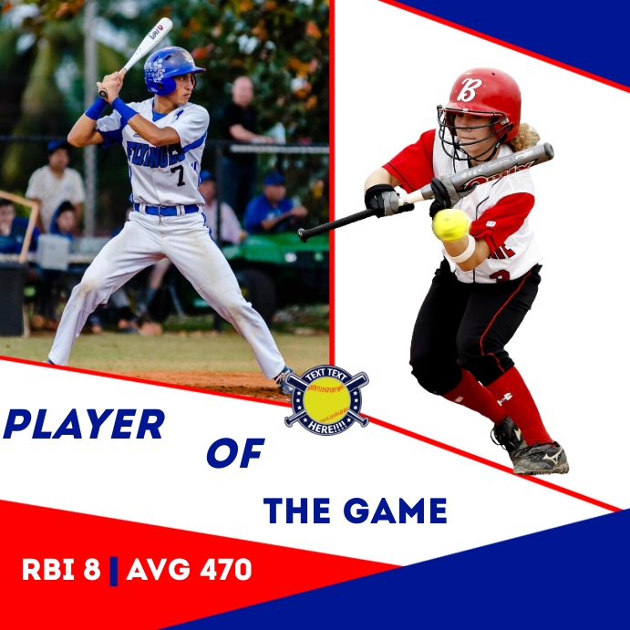 Copy of Blue and Red Baseball Tournament Instagram PosterMyWall