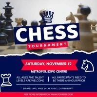 Blue and Red Chess Tournament Square Video template